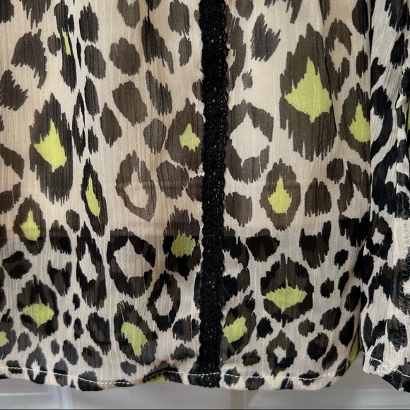 Leopard Print Sheer Top with Cami - Picture 9 of 10
